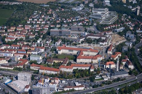 Würzburg von oben Universitätsklinikum UKW in Würzburg im Bundesland