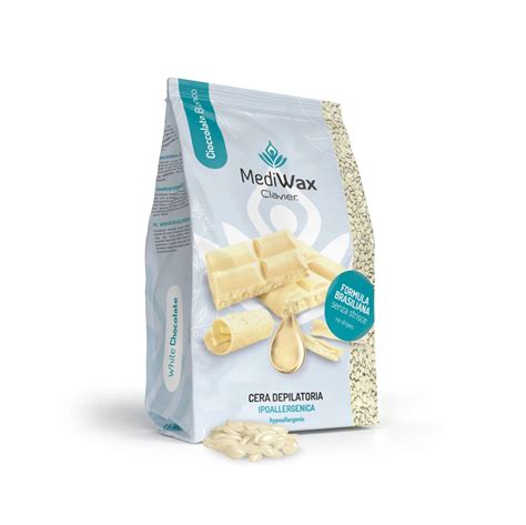 Wosk Twardy WHITE CHOCOLATE Dropsy Do Depilacji MEDIWAX 500g CLAVIER