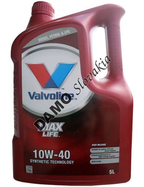 VALVOLINE MAXLIFE 10W 40 5l Motorové oleje sk