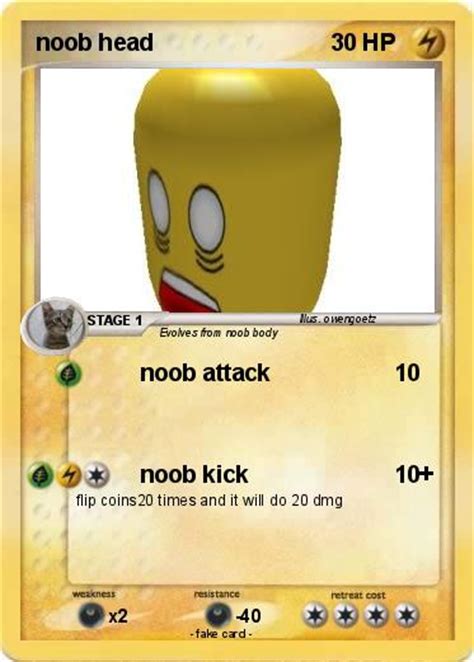 Roblox Noob Pokemon Card