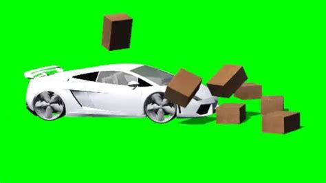 Car Crashes Into Crates Green Screen Effect Youtube