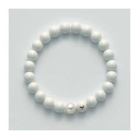 Bracciale Miluna Collezione Terra E Mare Pbr Corallo Bianco Mm