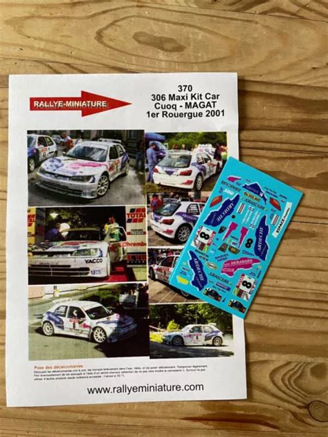 Decals Peugeot Maxi Kit Car Cuoq Rallye Rouergue Rally