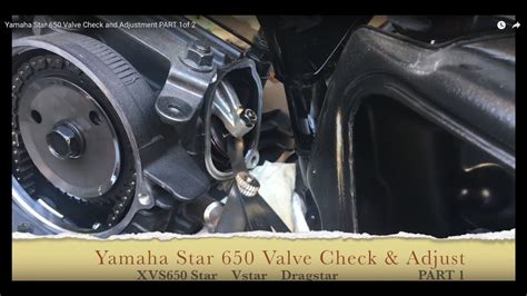 Yamaha Star 650 Valve Adjustment Checking And Adjusting PART 1 Of 2