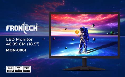 FRONTECH 18 5 Inch HD LED Monitor Refresh Rate 60 Hz 1366 X 768