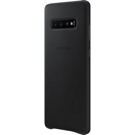 Official Samsung Galaxy S10 Plus Leder Geldbörse Hülle Schwarz