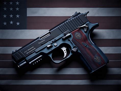 Premium Ai Image American Flag Gun