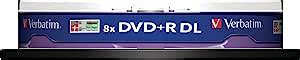 Verbatim 43666 8 5GB 8x Double Layer DVD R Disc Spindle Matt Silver