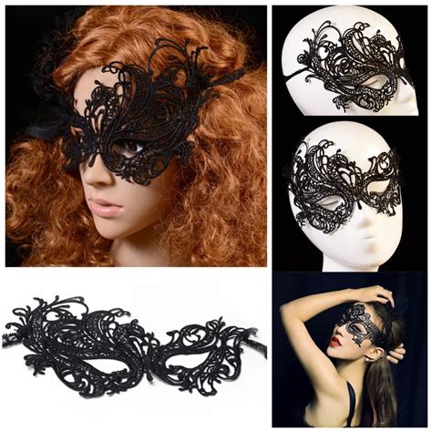 1pcs Sexy Lady Black Animal Lace Floral Mask Cutout Eye Mask