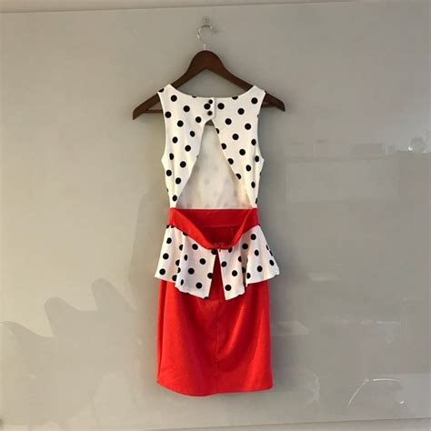 A Gaci Dresses Nwt Agaci Polka Dot Dress W Keyhole Back Poshmark