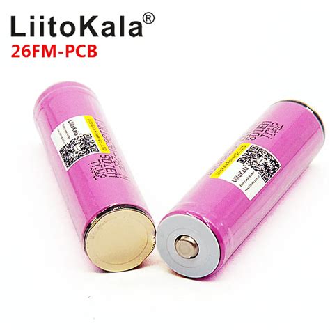 2 Pcs Lot Original Icr18650 26fm Liitokala 3 7v 18650 2600 Mah