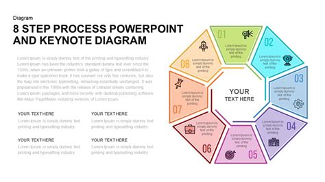 8 Step Process Diagram Template For Powerpoint And Keynote