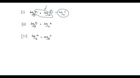 Multiplication Of Two Logarithms Youtube