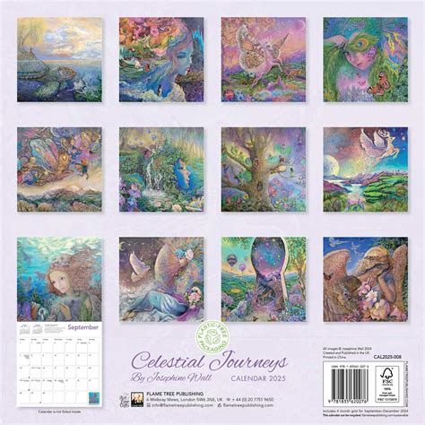 Celestial Journeys By Josephine Wall Wall Calendar 2025 Art Calendar