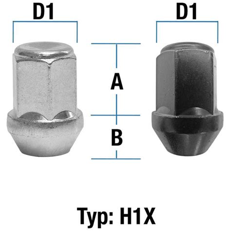 Spurverbreiterung Radmutter M X Kegel Typ H X H V H W H