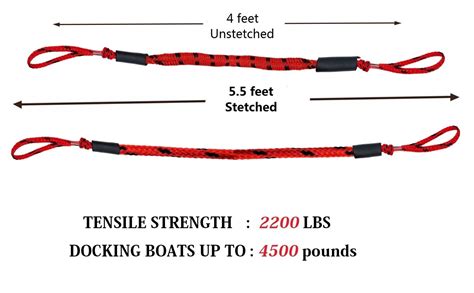 Snapklik Dock Lines Bungee Mooring Rope Bungee Dockline For Boat