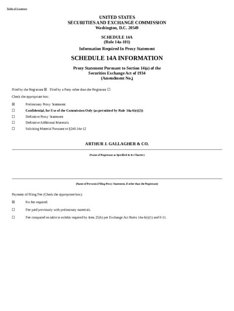 DEF 14A Ination Required In Proxy Statement Doc Template PdfFiller