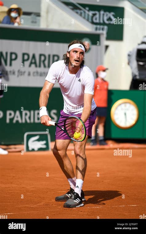 Stefanos Tsitsipas Of Greece During The Second Round At Roland Garros