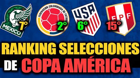 RANKING COPA AMÉRICA Así quedarían las SELECCIONES de la mejor a la