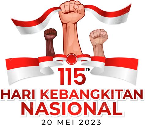 Gambar 115 Tahun Hari Kebangkitan Nasional 2023 Dengan Tangan Memegang