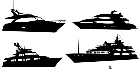 Yacht Silhouette Vector At Collection Of Yacht