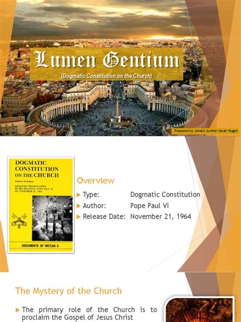 Lumen Gentium | PDF | Catholic Church | Mary, Mother Of Jesus