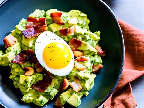 Keto Avocado Egg Salad With Bacon