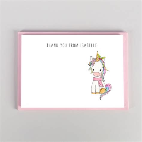 Unicorn Christmas Notecards Christmas Thank You Cards Just For