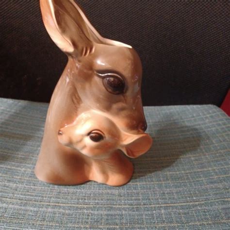 Royal Copley Doe Fawn Deer Vase Planter Princessantiques Net