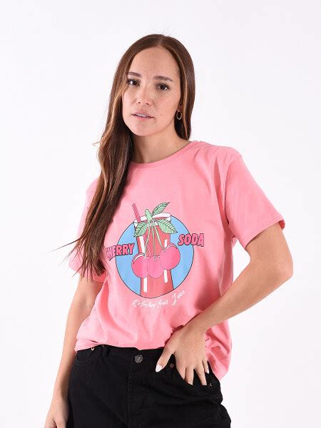 Remera Cherry Rosa Chicle Guapa