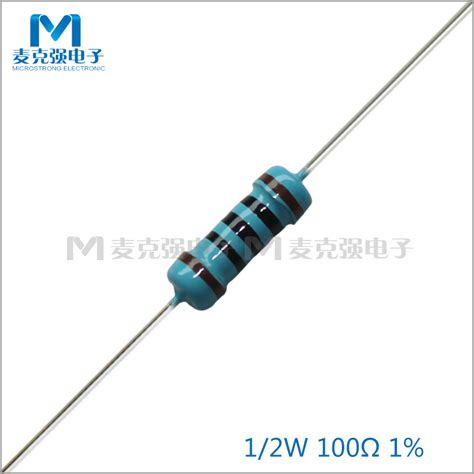 Bulk Inline Metal Film Resistor 1 2w 0 5w 100 Euro 1 100r Five Color