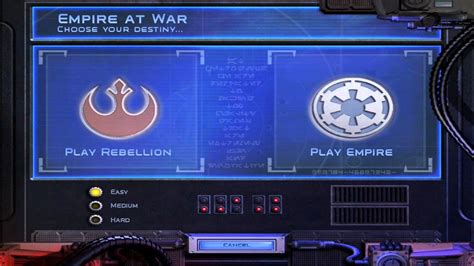 Star Wars Empire At War Campaign Select Youtube