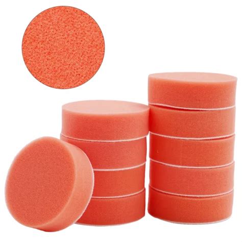 X Mm Voiture Ponge De Polissage Orange Lisse Plat Ponge Tampon