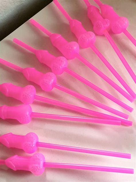 Canudo Divertido Rosa Chá de Lingerie Pinto Fun Personalize Itens personalizados para