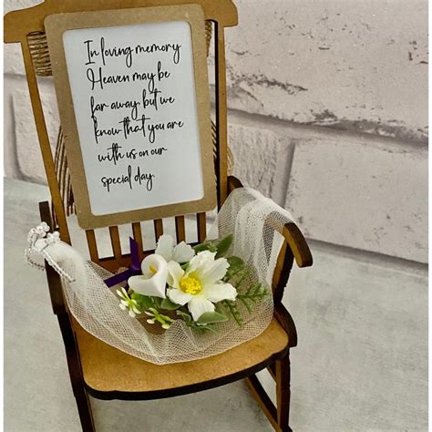 Wedding Memory Chair Reserved Seat In Loving Memory Personalised