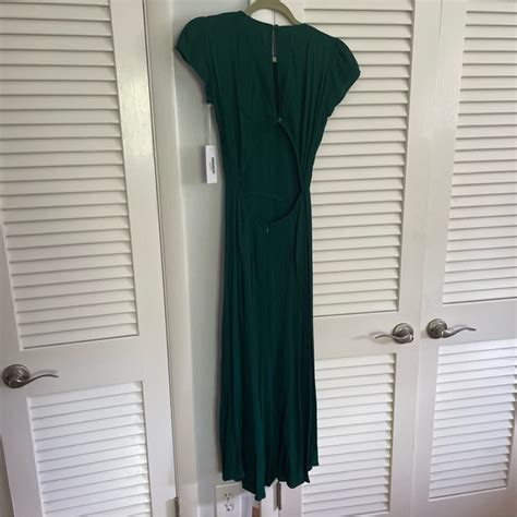 Reformation Dresses Reformation Gavin Dress In Emerald Poshmark