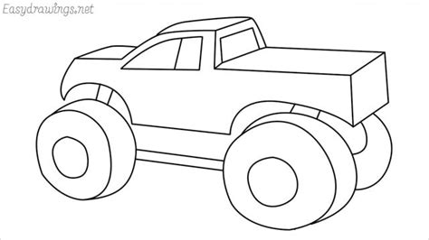 Monster Truck Drawing Monster Truck Toys Simple Drawings Drawing