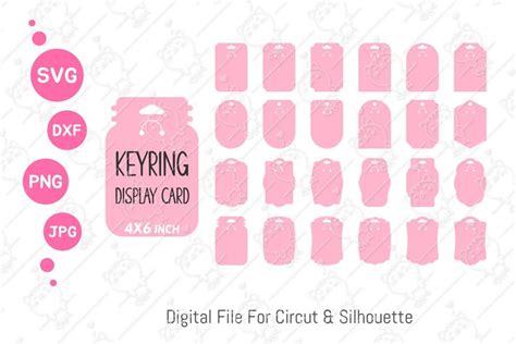 Keyring Display Card Svg Keyring Display Template Svg Dxf 1297713