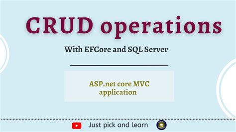 Crud Operations In Asp Net Core Mvc Create Update Delete And Read