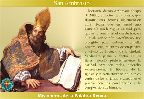 Un Padrenuestro Un Avemaría Y Un Gloria Por El Papa Santoral San Ambrosio