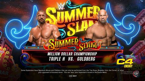 Triple H Vs Goldberg WWE 2K223 Summer Slam Gameplay