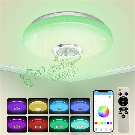 Bathroom Ceiling Light With Bluetooth Speaker Shelly Lighting