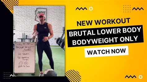 Brutal Lower Body Bodyweight Workout Youtube