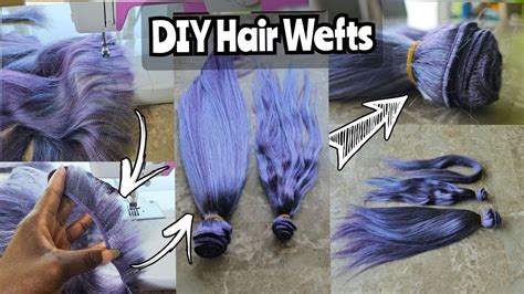 Diy Double Weft Hair How To Make Hair Wefts Hair Bundles Using