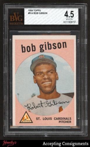 1959 Topps 514 Bob Gibson RC Rookie BVG 4 5 VG EX CARDINALS EBay