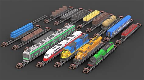 18 Train Models In Just One Package Buy Royalty Free 3D Model By