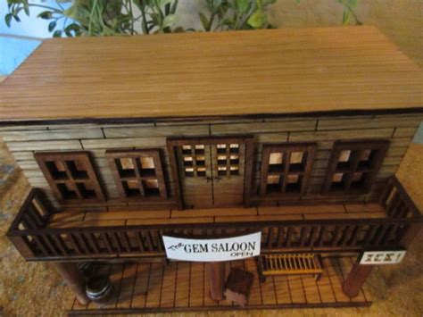 O Scale The Gem Saloon Deadwood Old West Miniature Rustic Etsy