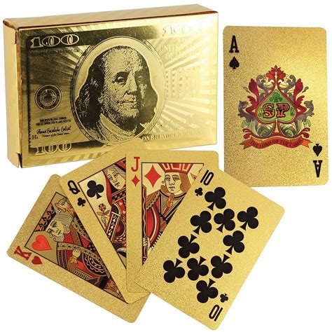 Luxurious Gold Foil Plated Deck Of Playing Cards 1 Pack Of 52 Cards