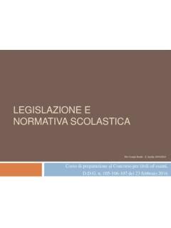 LEGISLAZIONE E NORMATIVA SCOLASTICA Legislazione E Normativa