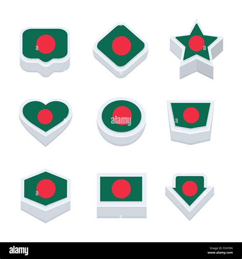 Bangladesh Flags Icons And Button Set Nine Styles Stock Vector Image And Art Alamy